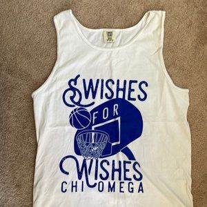 Chi Omega make a wish foundation Swishes for Wishes tank top size medium - CC